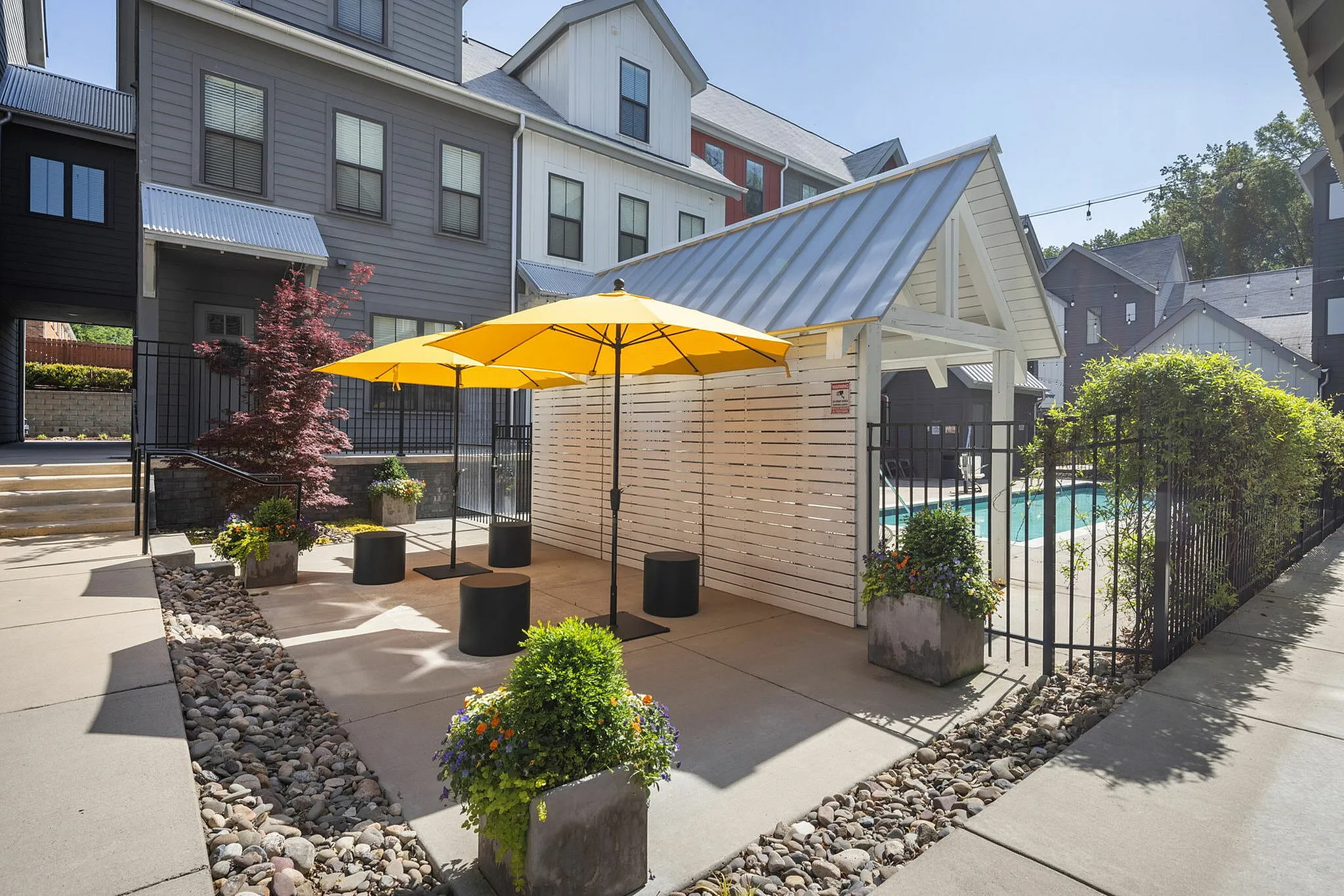 Pool Lounge and Umbrellas